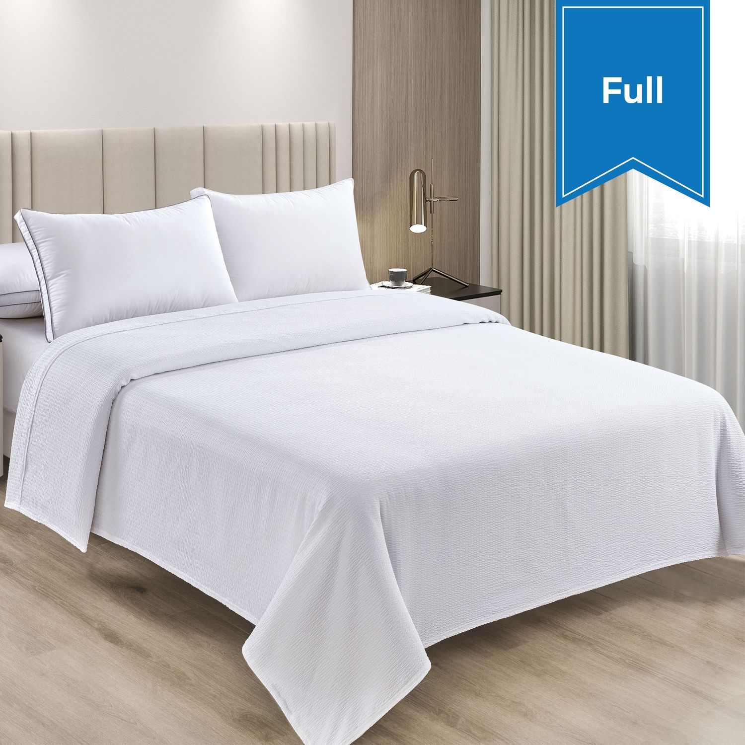 Top Sheet - Crinkle Soft Seersucker - Full - 84 x 96 - Case of 12