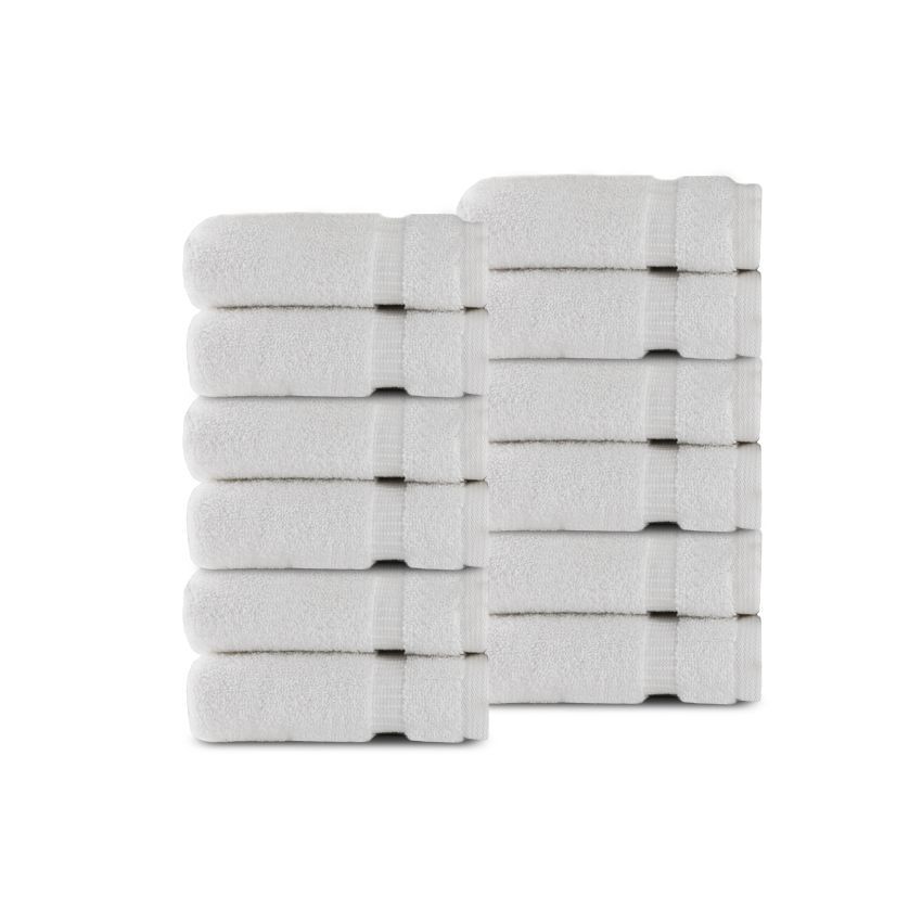 Belem Luxury Washcloth Sets - White - Case of 25 sets