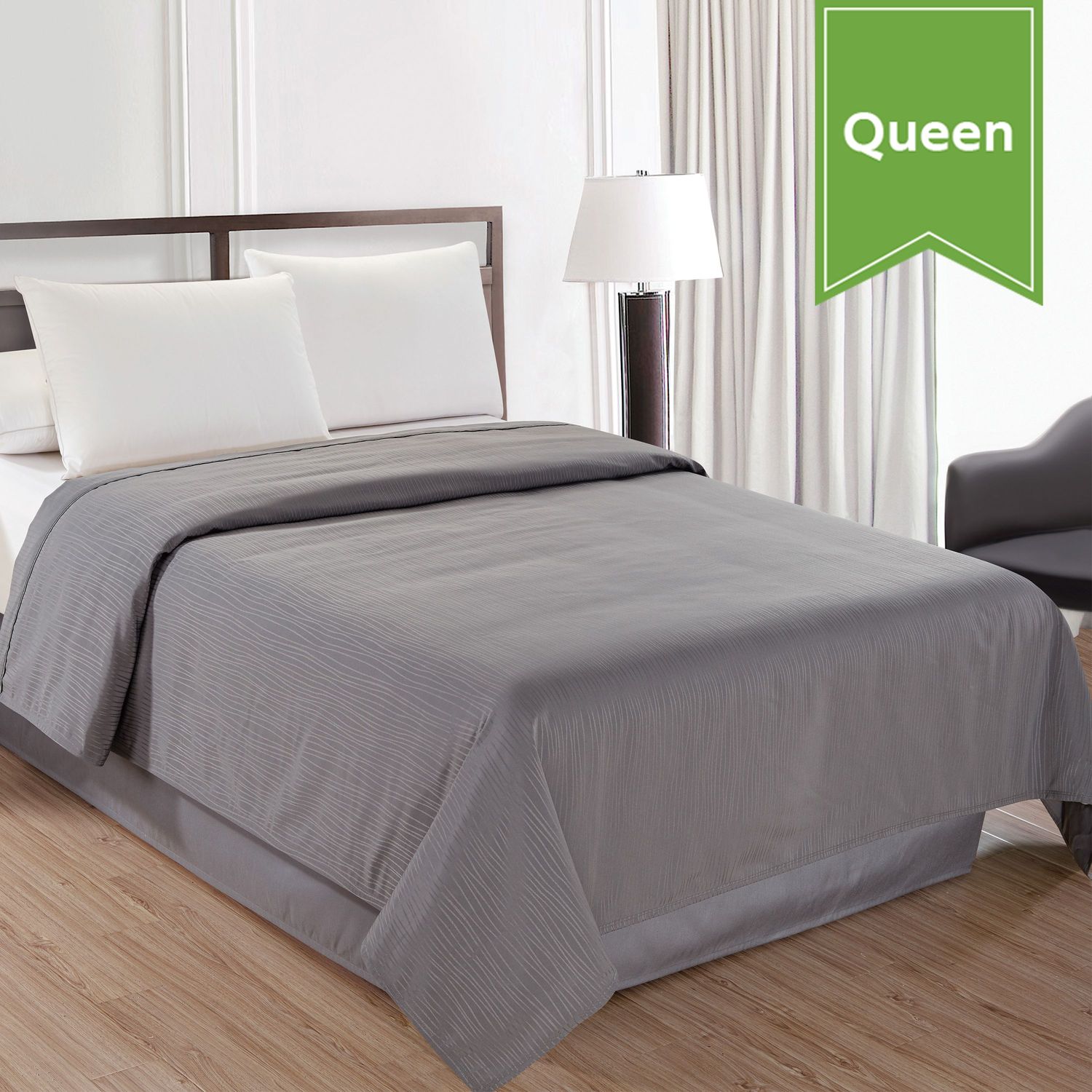 Water Streams Top Sheet - Castle Rock Gray - Queen - 94 x 96 - Case of 12