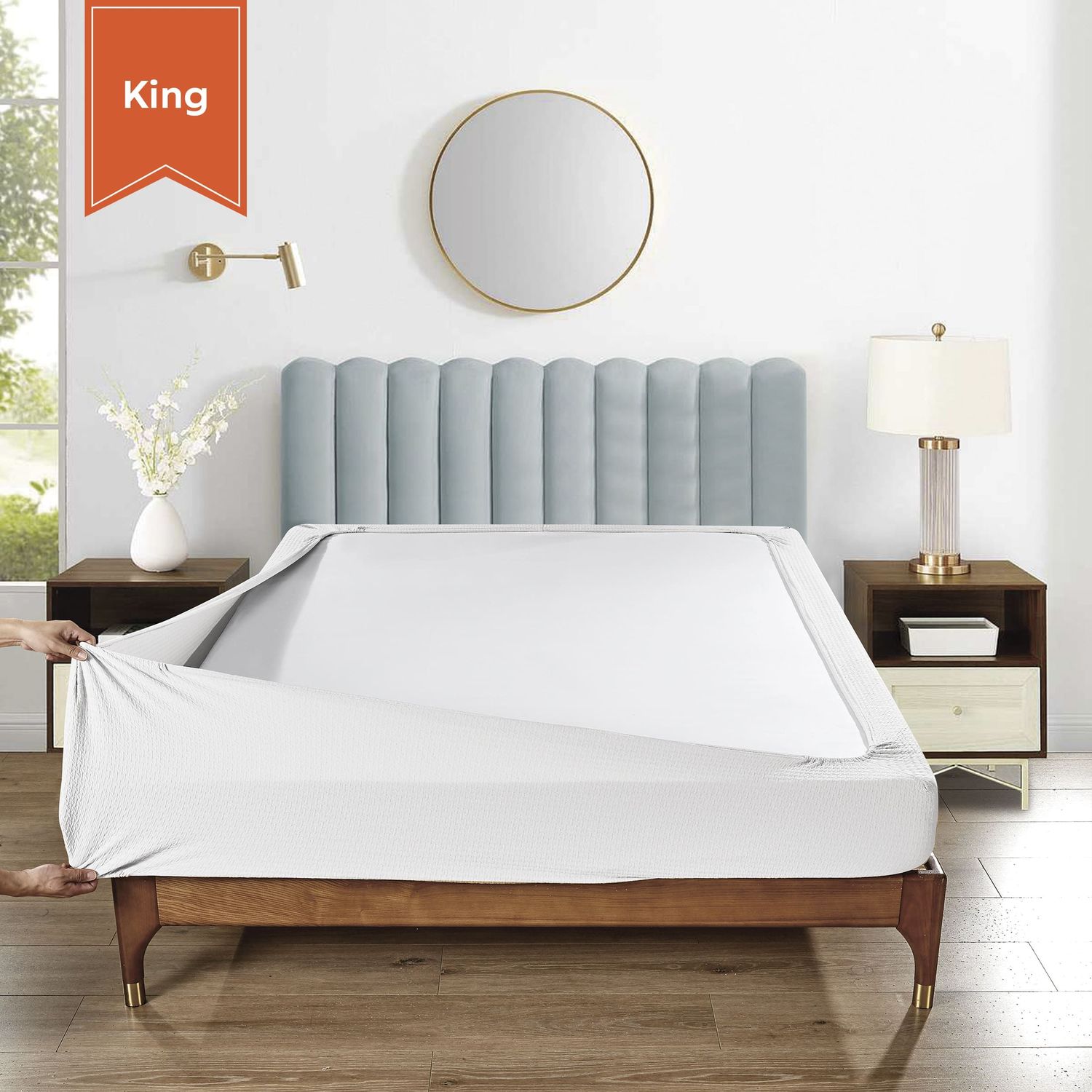 Stretchable Box Spring Wrap - Princess White - King - Case of 6