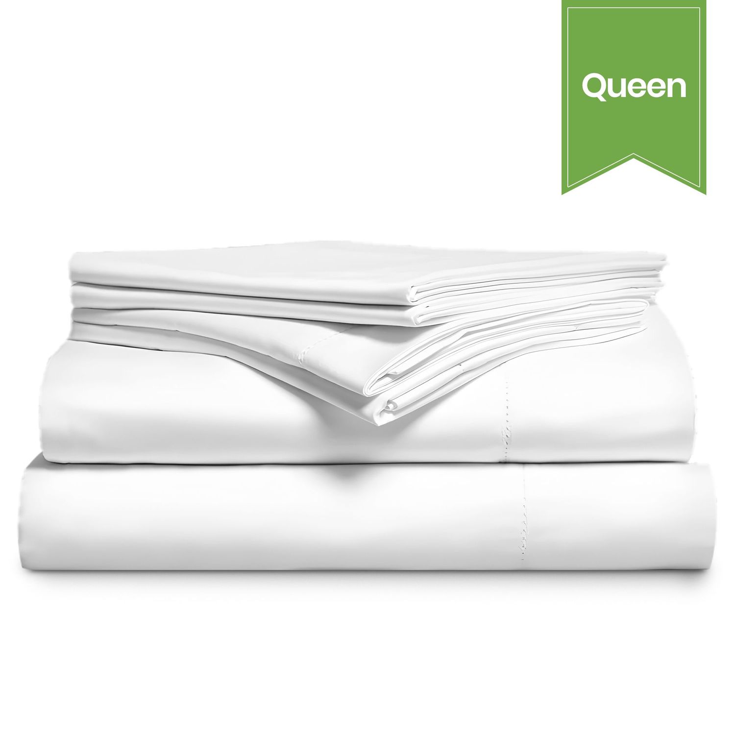 Forte T-250 Satin Weave Sheet - Queen - Flat - 94 x 120 - Case of 24