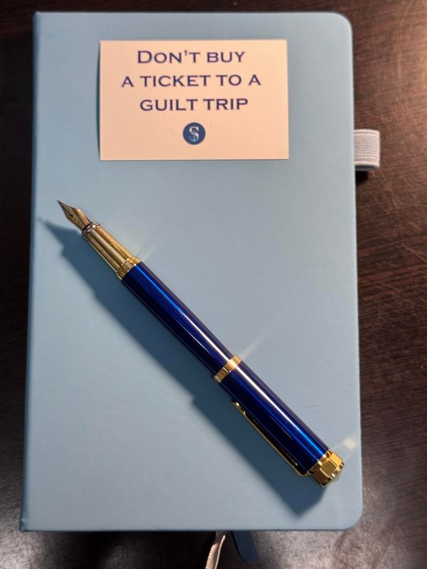 Don't Buy a Ticket to a Guilt Trip Sticker
