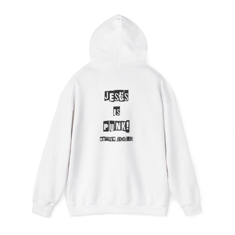 JESUS IS PUNK! Faith in your face! Hooded Sweatshirt, Unisex Graphic Hoodie, Religious Streetwear, Unique Gift for Faith Rebels