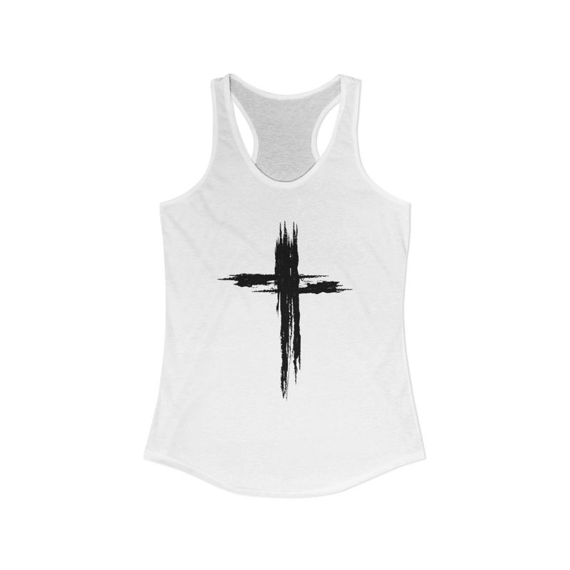 JESUS IS A BADASS Women's Racer Back Tank,  Fitness Warrior, Warrior for Christ, Unapologetically Faithful
