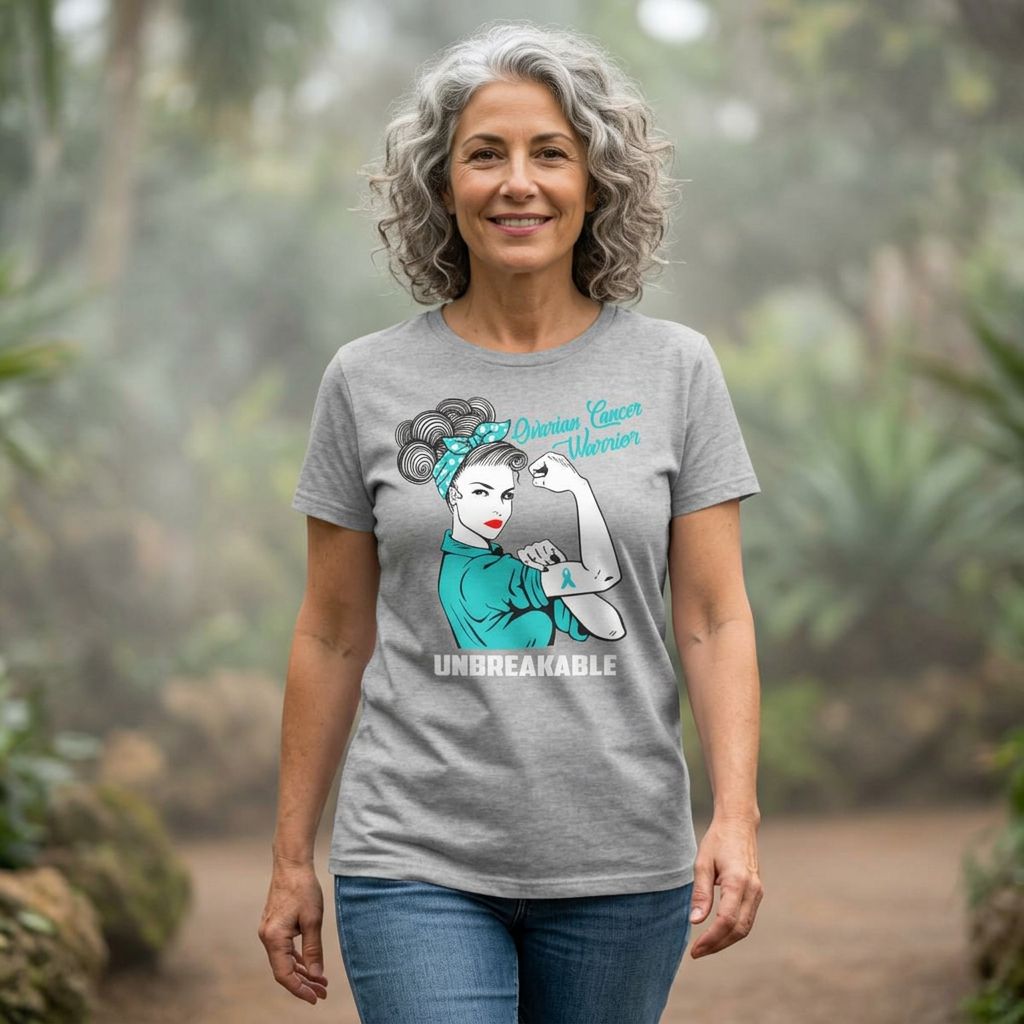 Ovarian Cancer T Shirt, Ovarian Cancer Shirt, Warrior Shirt, Ovarian Cancer Gifts, Survivor, Thriver, Cancer Support, Cancer Fighter Tee