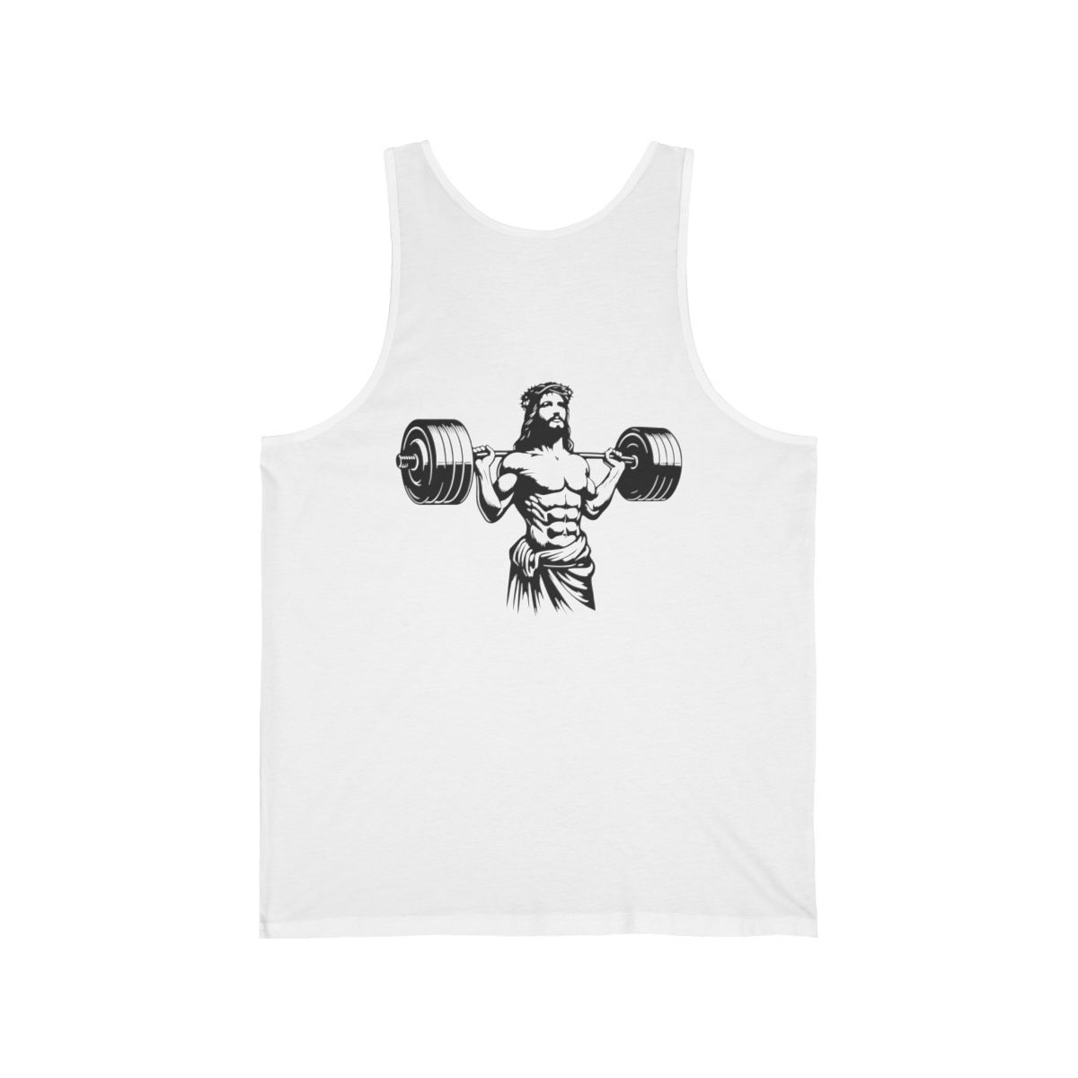 SAVED NOT SOFT , Buff Jesus, Wear your strong faith proudly!  Unisex Tank Top, , Gym Wear, Fitness Apparel, Workout Shirt, Gift for Athletes