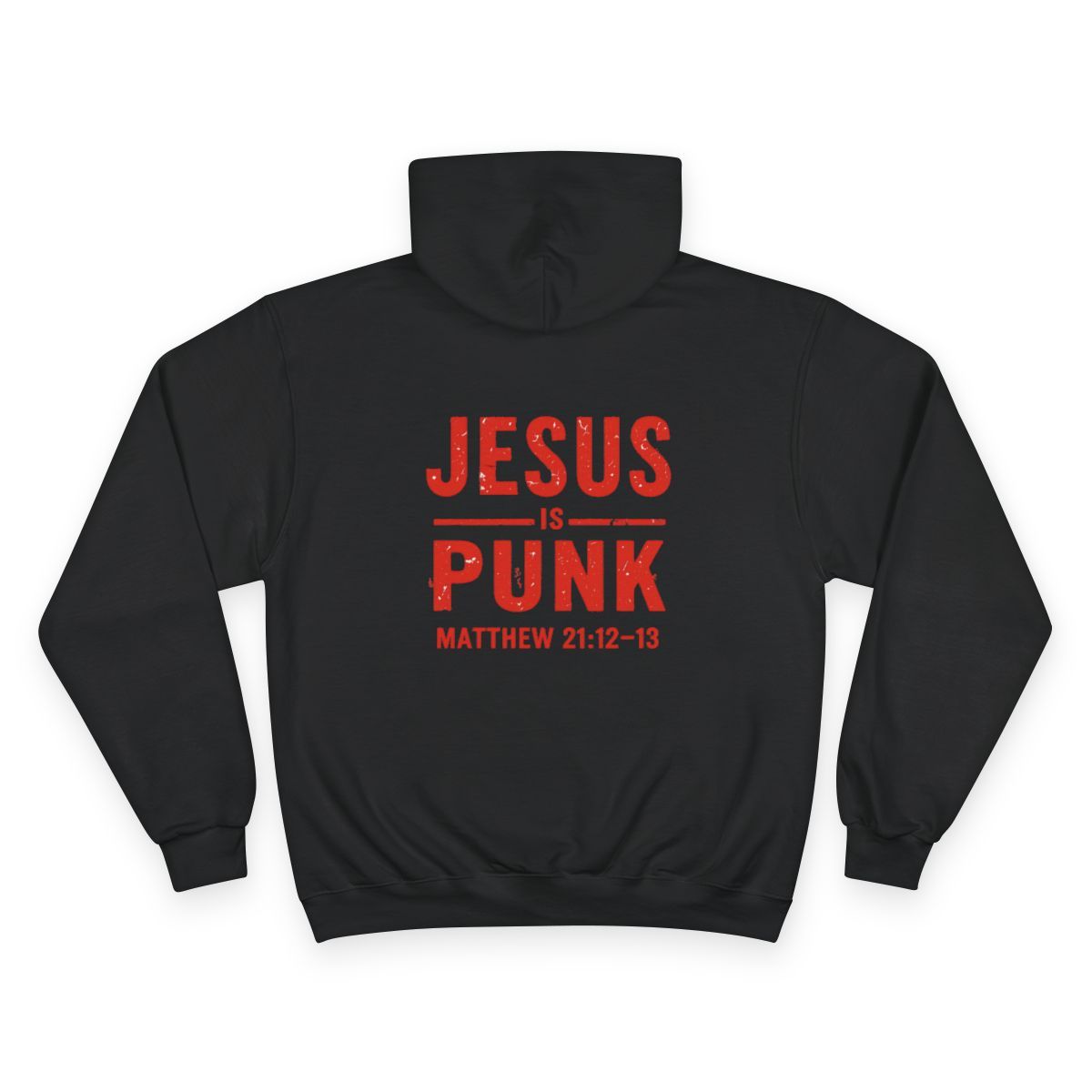 Jesus Is Punk Hoodie | Christian Cross, Matthew 21:12-13, In Your Face Faith, Proud to Love Jesus, Jesus is Cool