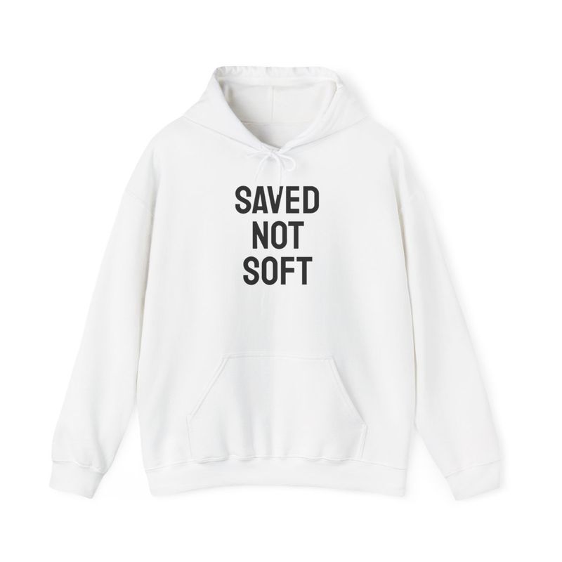 SAVED NOT SOFT Motivational Workout Hoodie, Unisex Gym Sweatshirt, Fitness Gift, Saved Not Soft, Strength Training Apparel