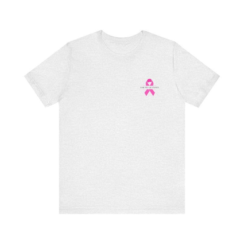 For My Grandma Breast Cancer Warrior Hero Tank Tee, Cancer Fighter Shirt, Support, Breast Cancer Awareness, Breast Cancer Gift