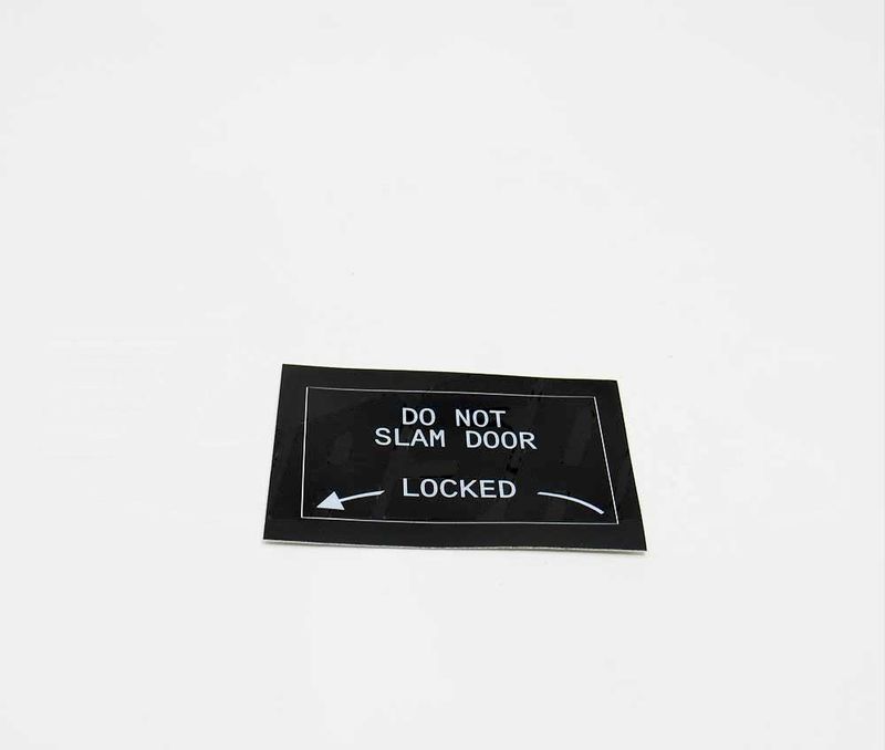 PLACARD - DO NOT SLAM DOOR / DOOR HANDLE - 150056-C1034