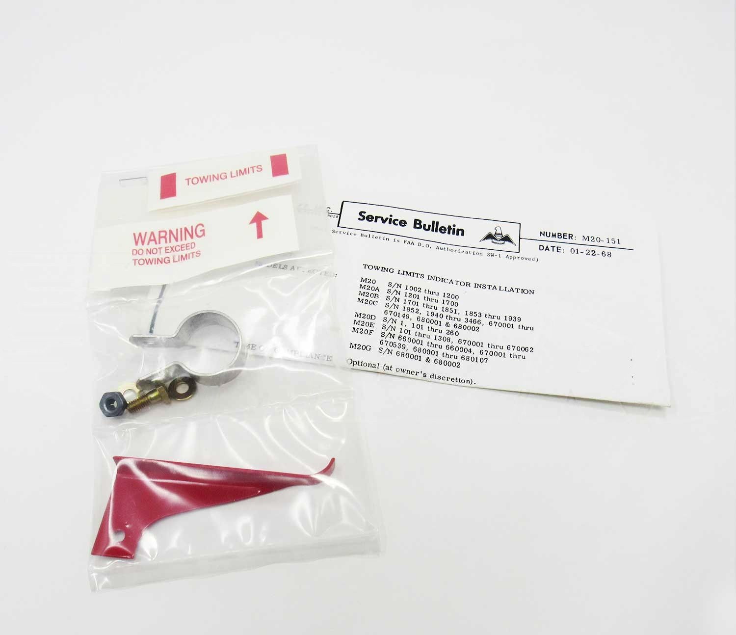 SERVICE BULLETIN KIT TOW LIMITS INDICATOR - M20-151-000