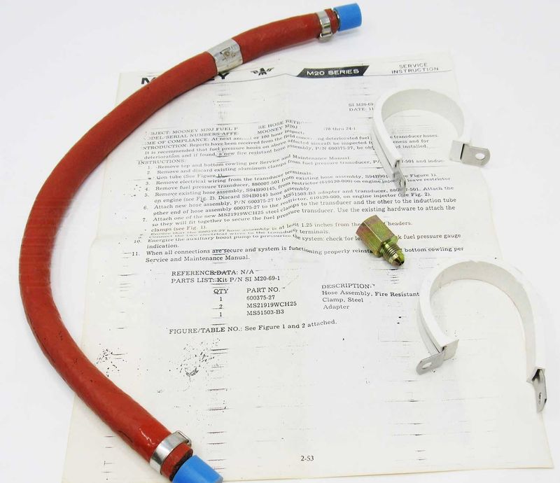 SERVICE INSTRUCTION KIT fuel pressure hose - SI20-069-001