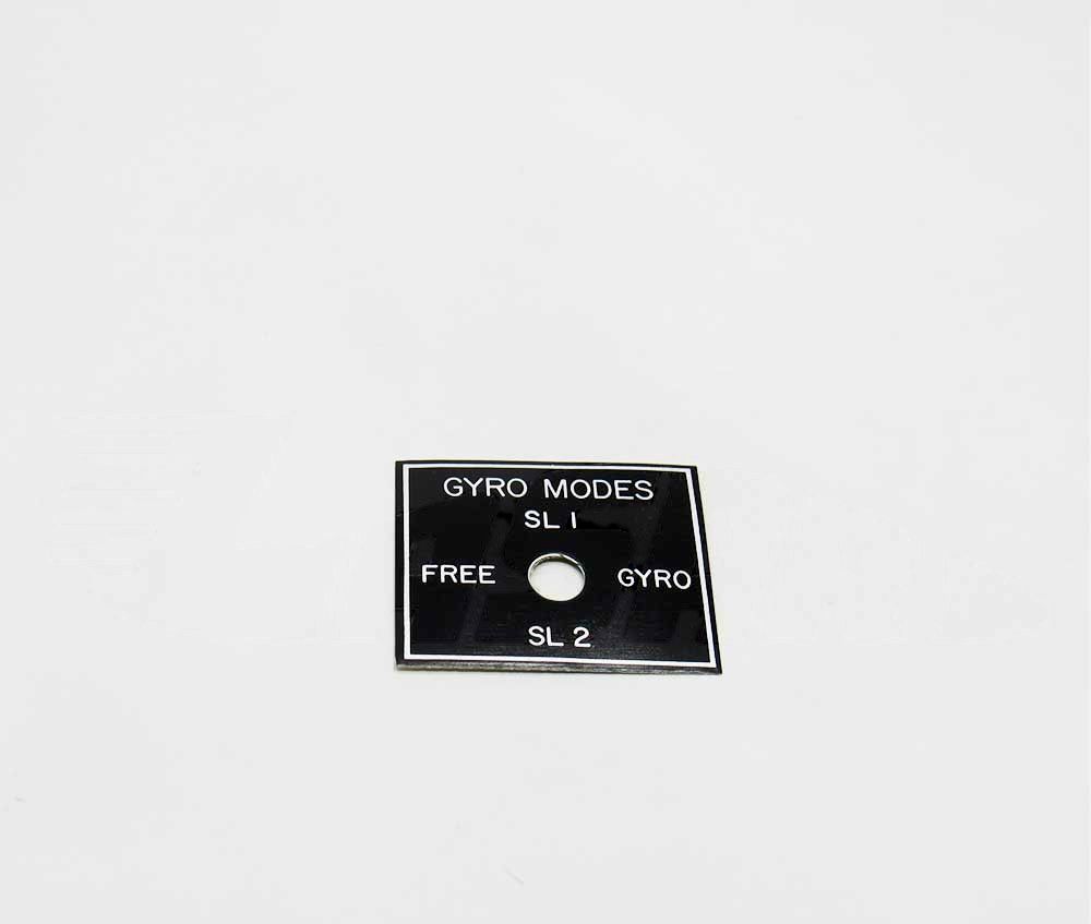 PLACARD - GYRO MODES GEAR SELECT - 150080-393