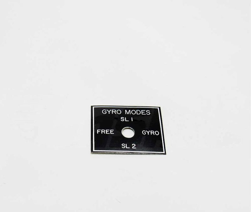 PLACARD - GYRO MODES GEAR SELECT - 150080-393