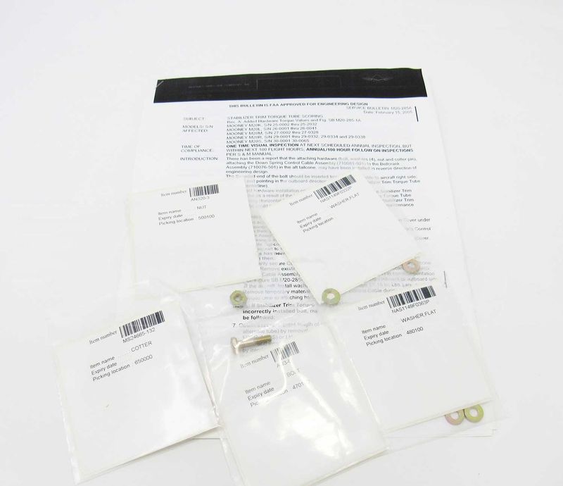 SERVICE BULLETIN KIT TRIM TORQUE TUBE SCORING - M20-285-001