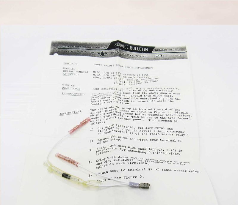 SERVICE BULLETIN Radio master relay diode - M20-215-000