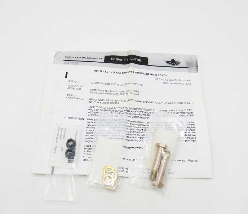 ENGINE MOUNT SERVICE BULLETIN KIT - M20-292-003