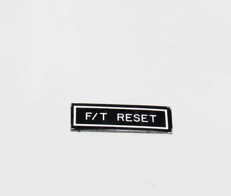 DECAL - F/T RESET - 150080-226
