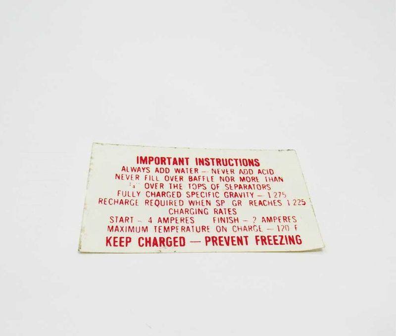 DECAL - BATTERY CARE - 150080-043