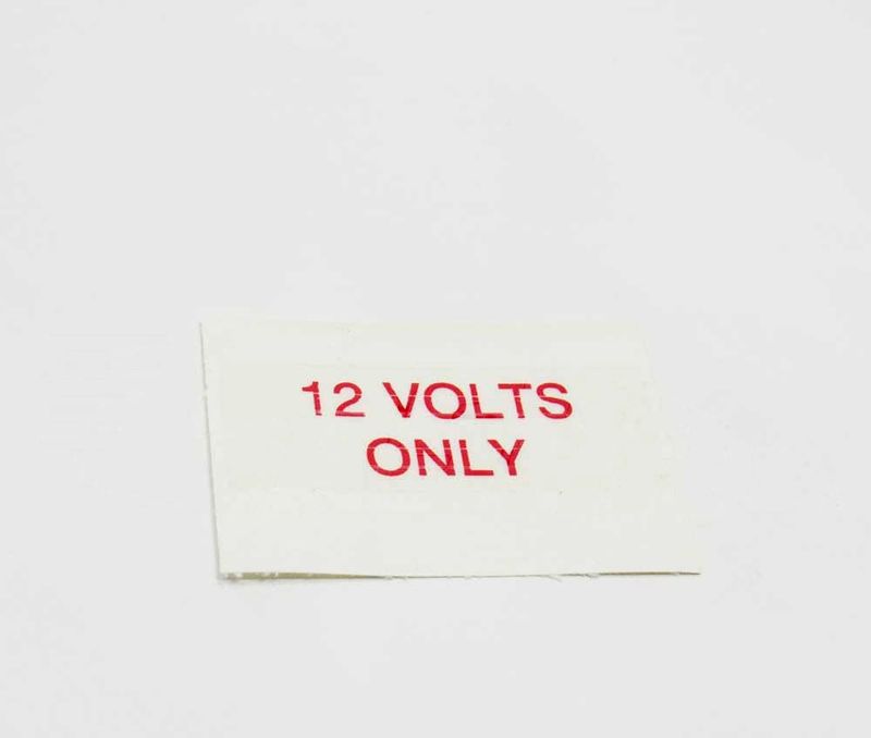 DECAL - AUXILLARY POWER 12 VOLTS ONLY - 150080-069