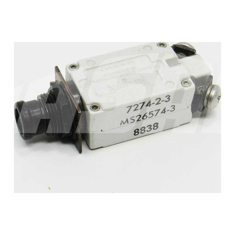 CIRCUIT BREAKER 3AMP ( 3 AMP BLACK FACE WHITE NUMBER ) - 7274-2-3