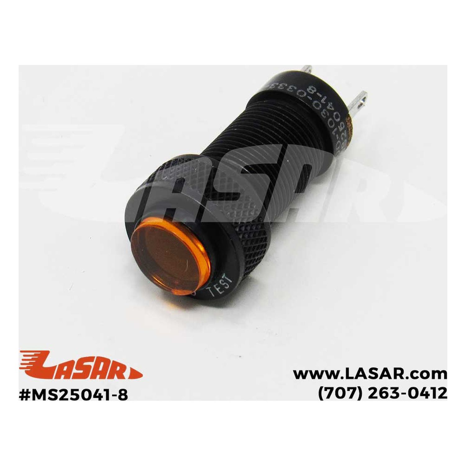 PUSH TO TEST AMBER - MS25041-8