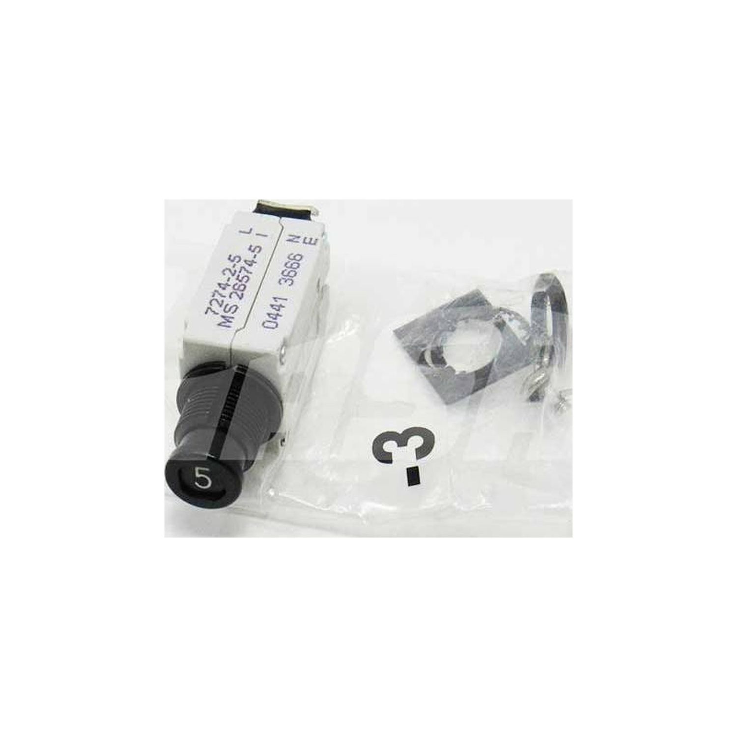 5AMP CIRCUIT BREAKER ( 5 AMP, BLACK WITH WHITE NUMBERS ) - 7274-2-5