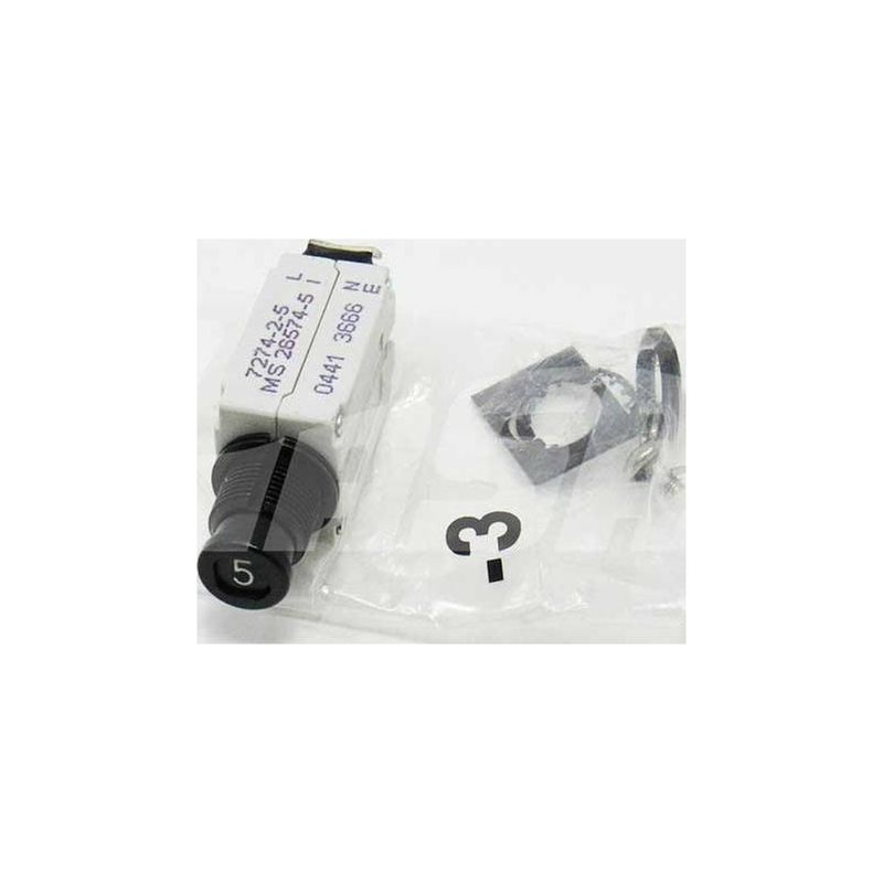 5AMP CIRCUIT BREAKER ( 5 AMP, BLACK WITH WHITE NUMBERS ) - 7274-2-5