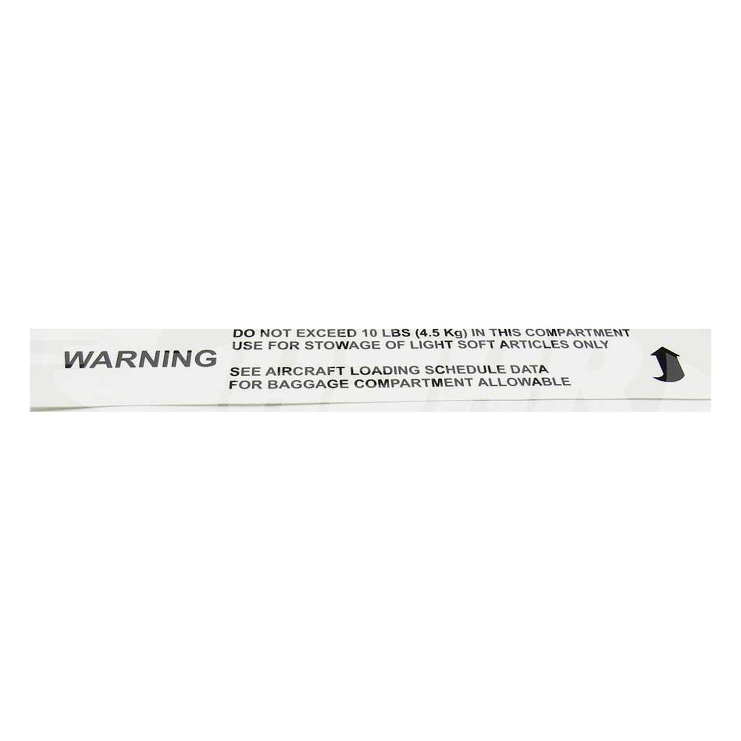 DECAL - HATRACK LIMITATIONS BLACK - 150056-A1044B