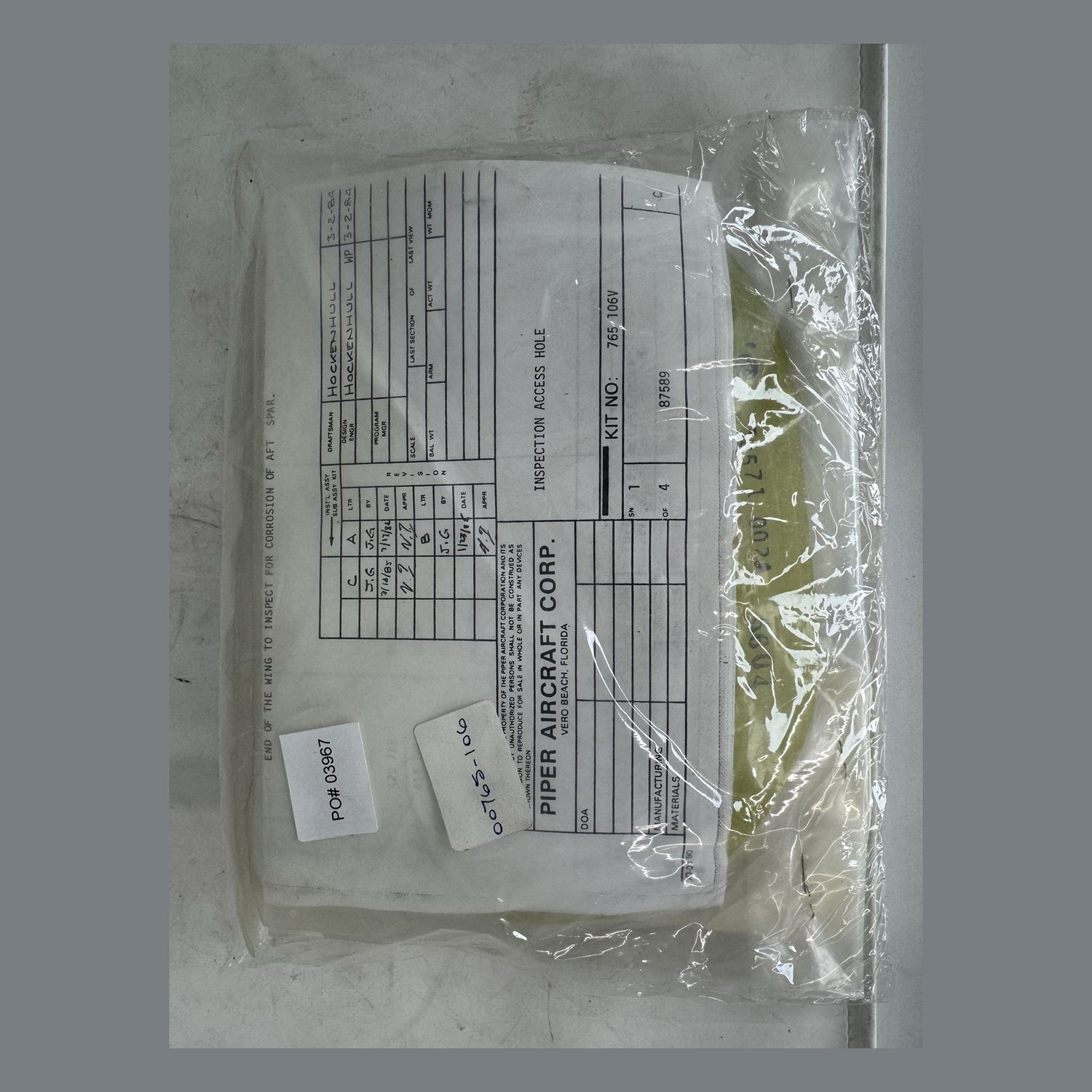 PIPER - INSPECTION ACCESS HOLE KIT - 765-106