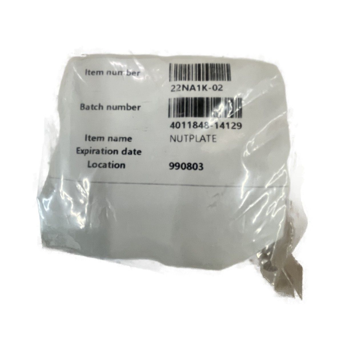 SEALED NUT PLATE use NAS1473A3 - 22NA1K-02