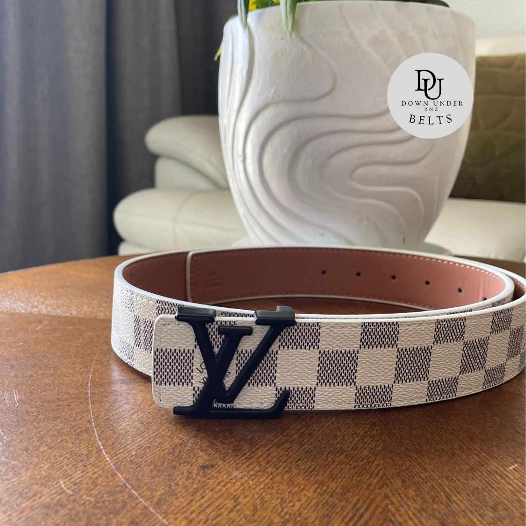 White Checkered Belts