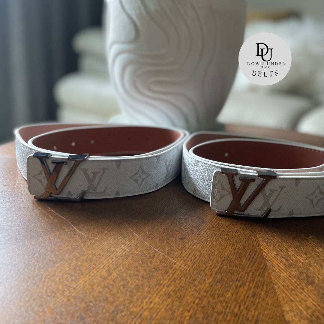 White Pattern Belts