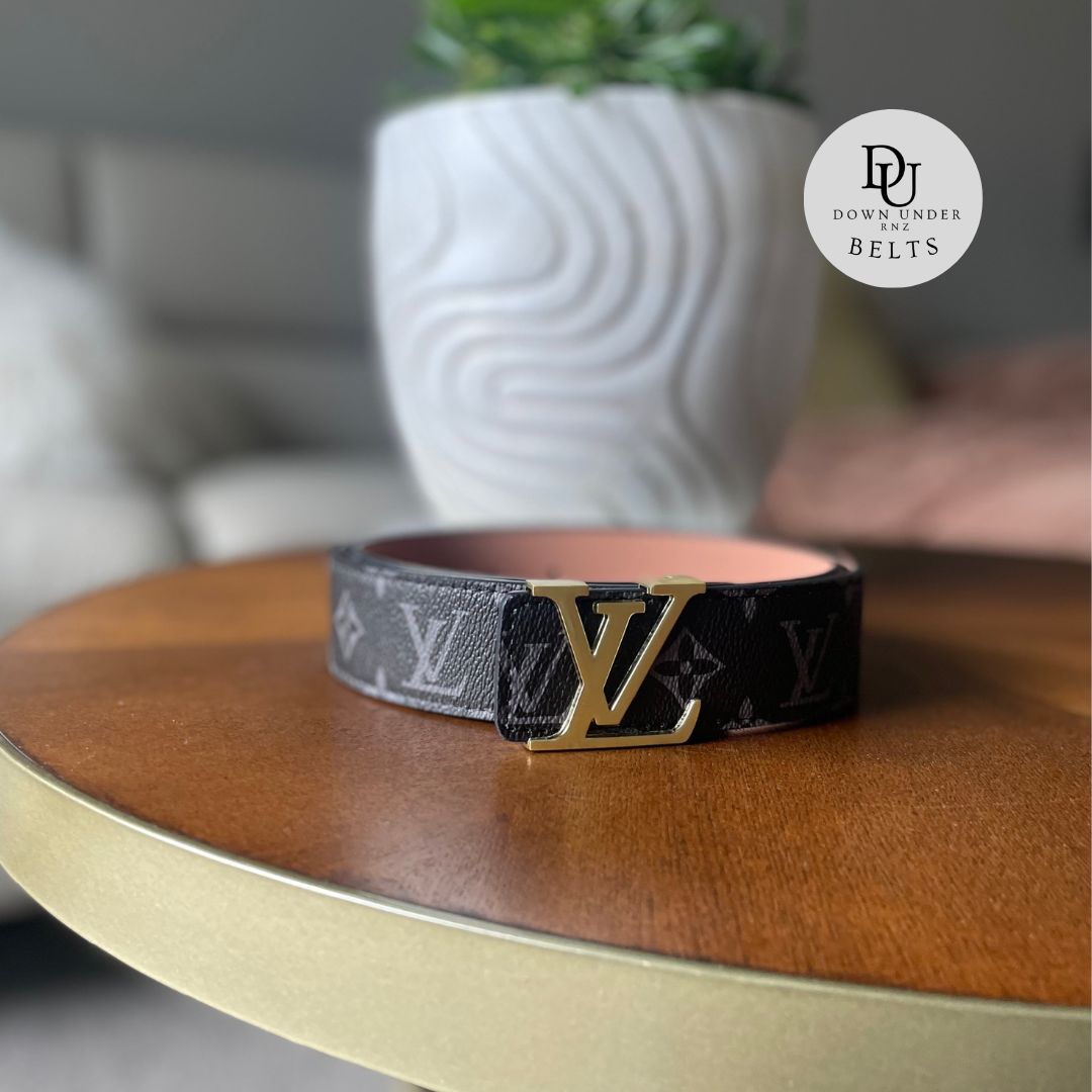 Black Original Pattern Belts