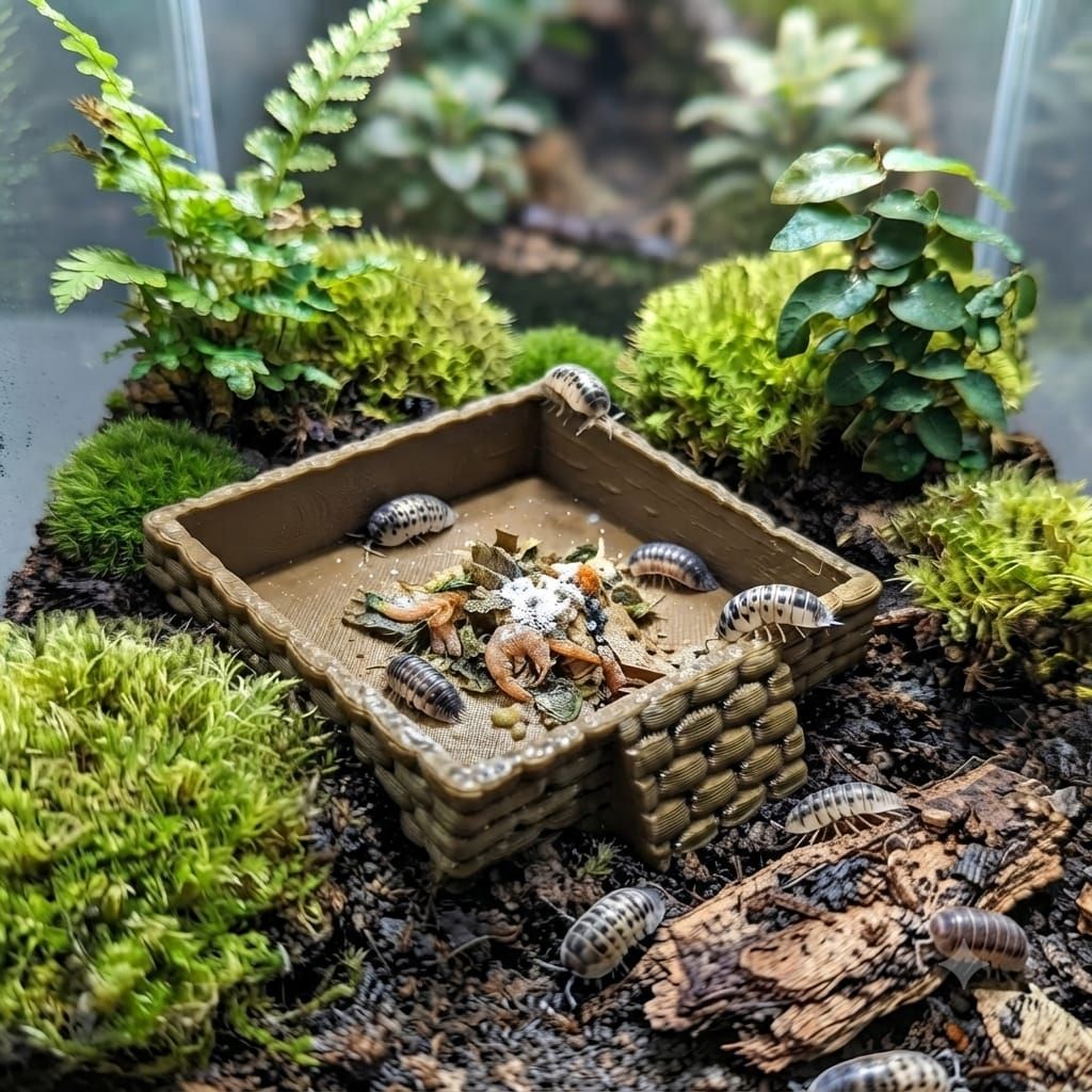 Rustic Log Feeder for Isopods &amp; invertebrates