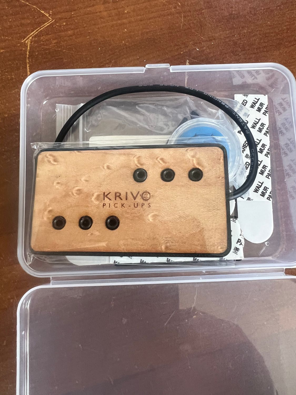 Krivo Bois mini Humbucker Resophonic, Couleur: Bois clair