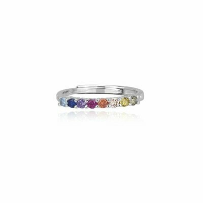 Anello Veretta Multicolor Mezzo Giro - Mabina Gioielli