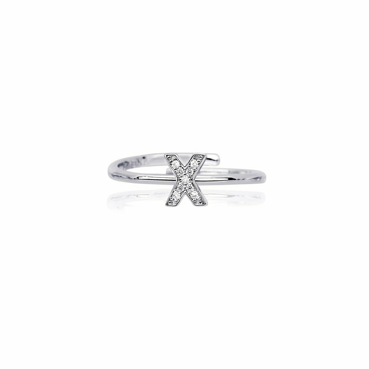 Anello lettera X - Mabina Gioielli