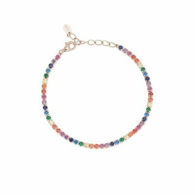 Bracciale Mini Tennis Multicolor  - Mabina Gioielli