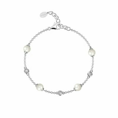 Bracciale Perle E Punti Luce - Mabina Gioielli