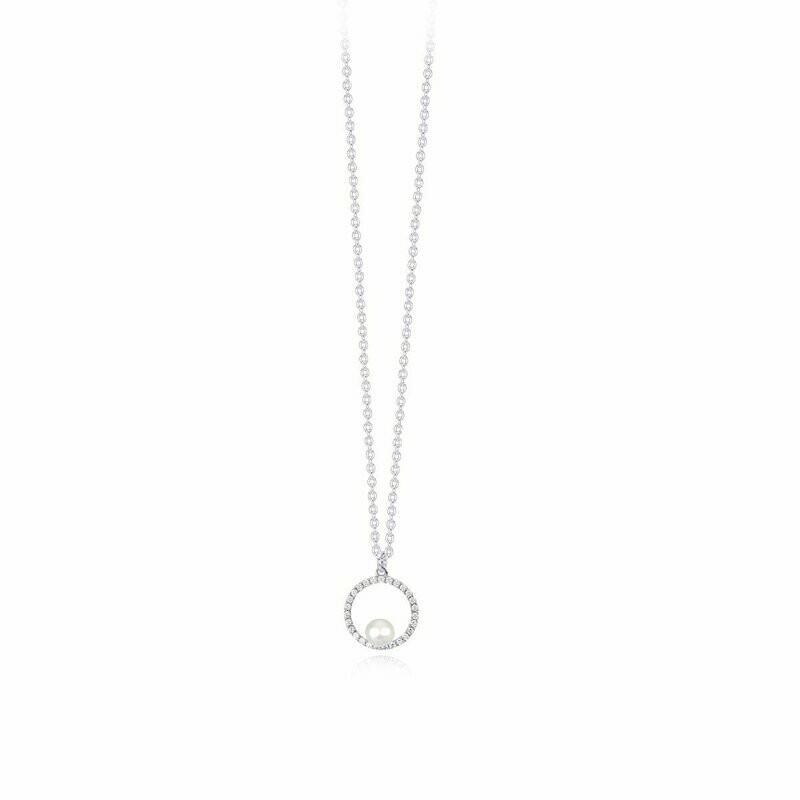 Collana Cerchio Con Perla - Mabina Gioielli