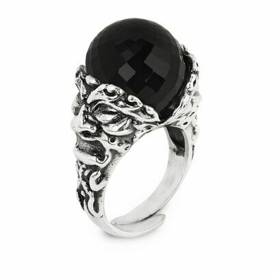 Anello Con Maschere E Onice - Gerardo Sacco