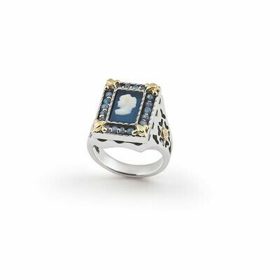 Anello Con Cammeo Agata Nera - Gerardo Sacco