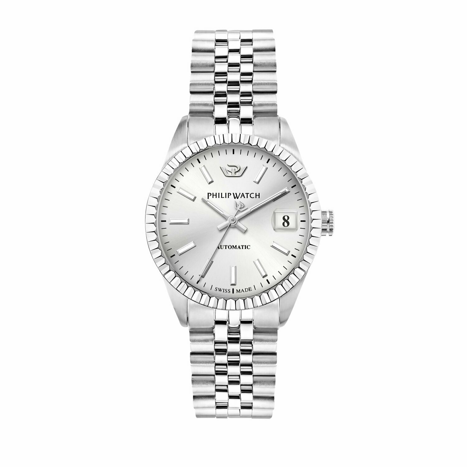 Orologio CARIBE 35mm AUTO WHITE DIAL BR SS