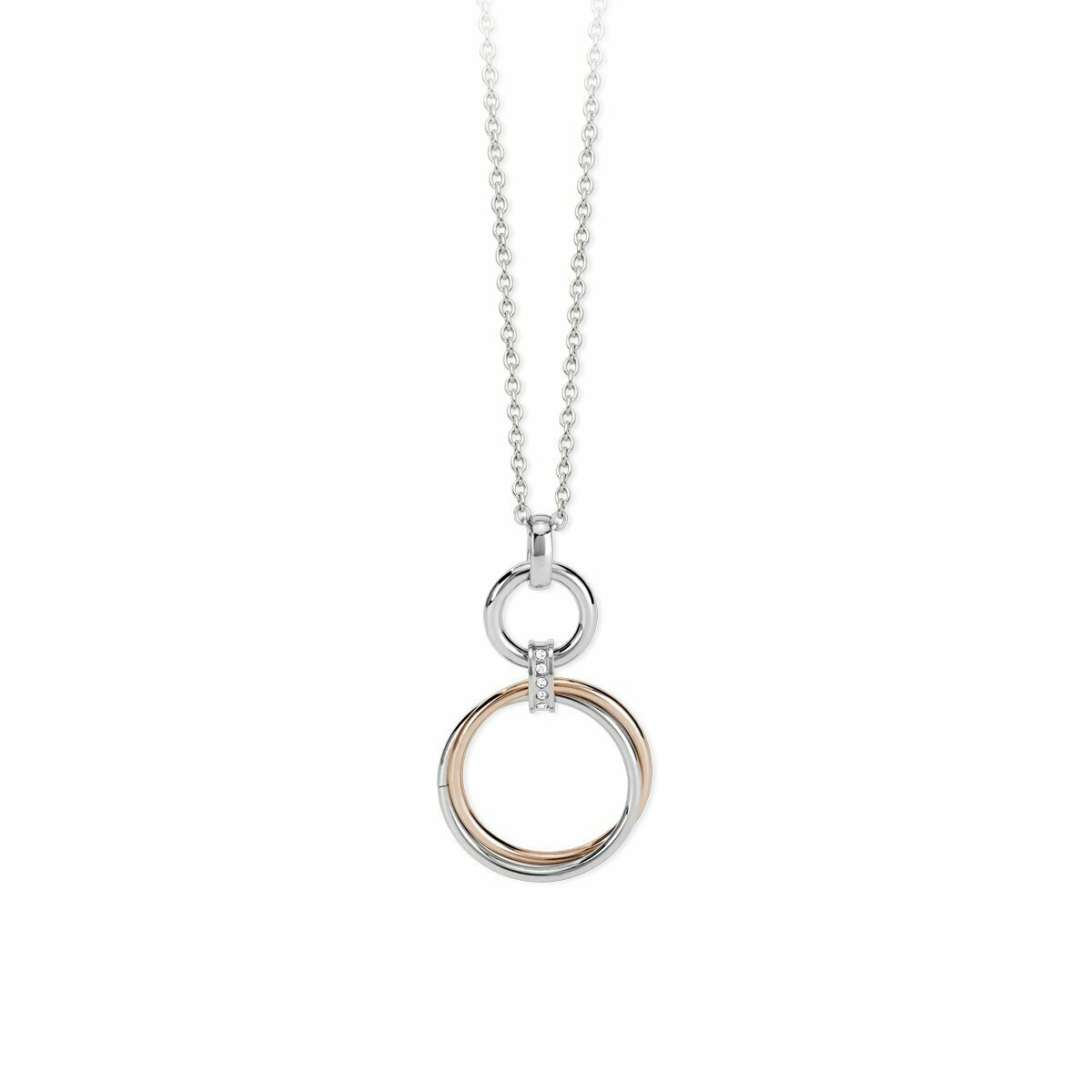 Collana Acciaio 316L E Pvd Rose'  - 2 Jewels