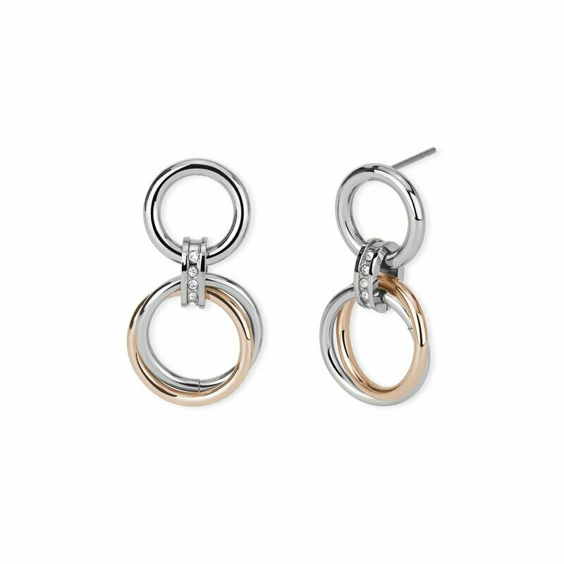 Orecchini Acciaio E Pvd Rose' - 2 Jewels