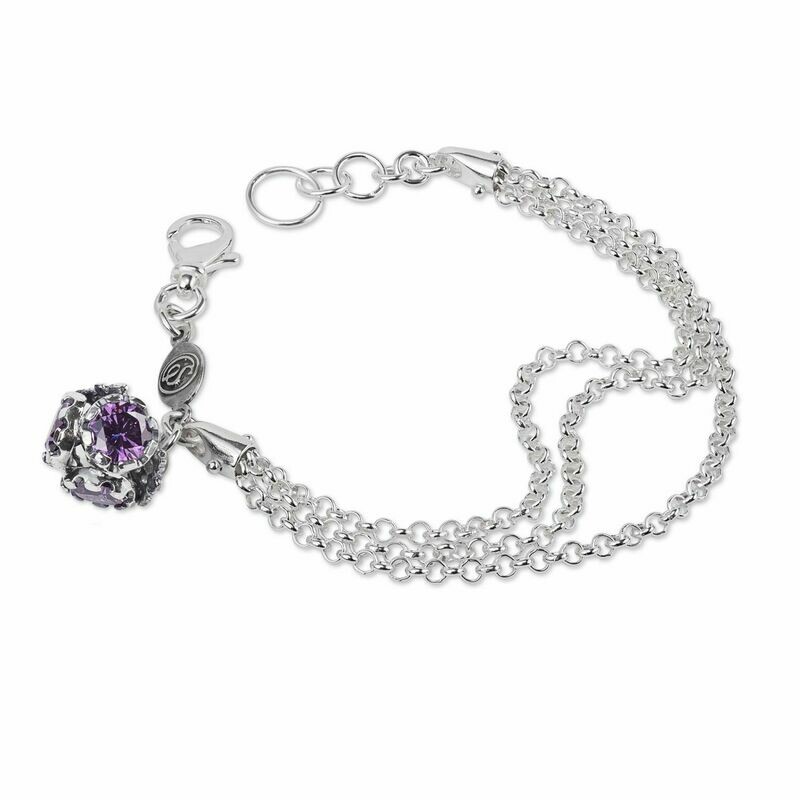 Bracciale Multifilo Con Charm Viola - Gerardo Sacco