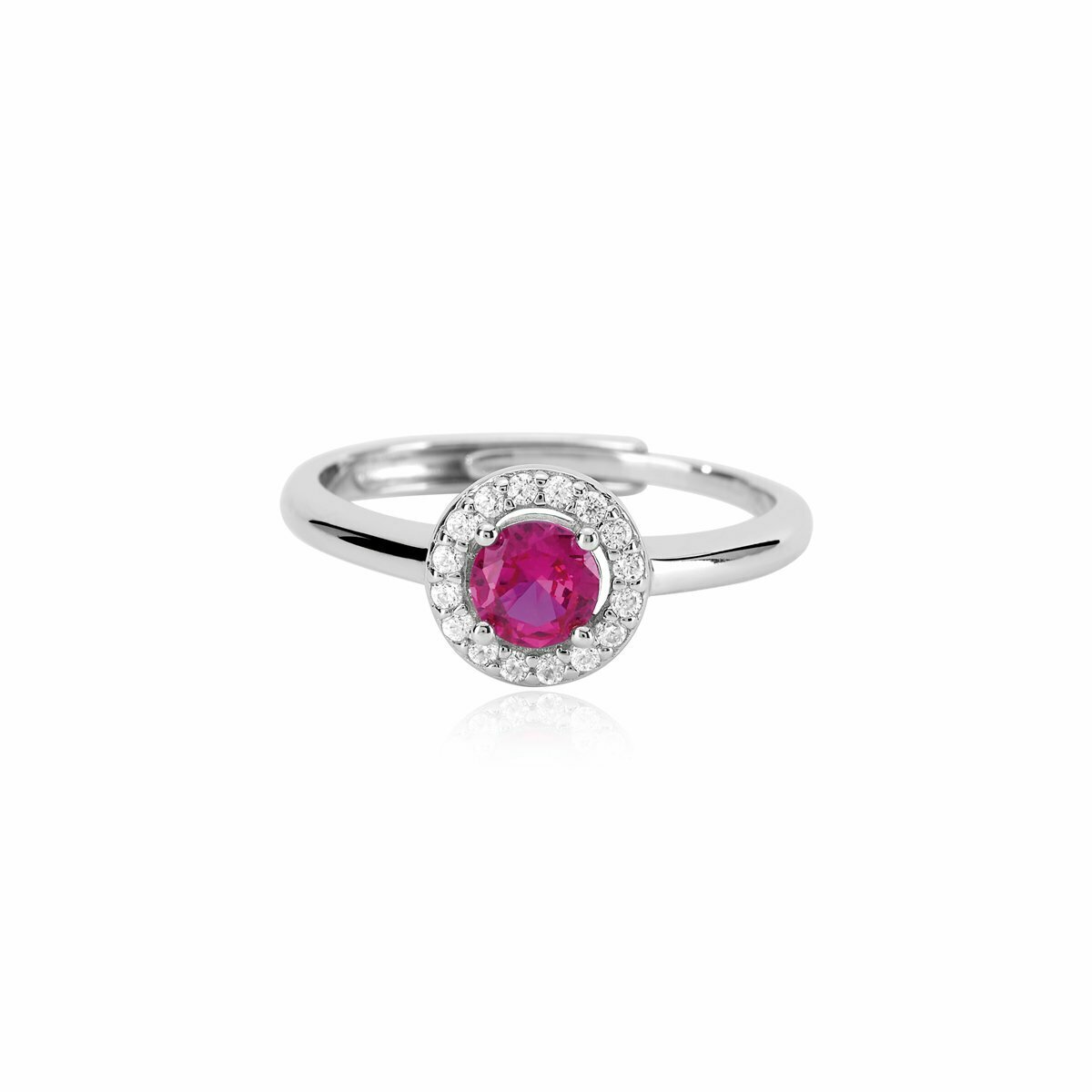 Anello Con Rubino Sintetico - Mabina Gioielli
