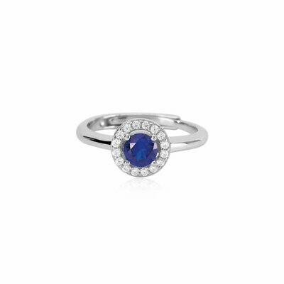 Anello Con Zaffiro Sintetico - Mabina Gioielli