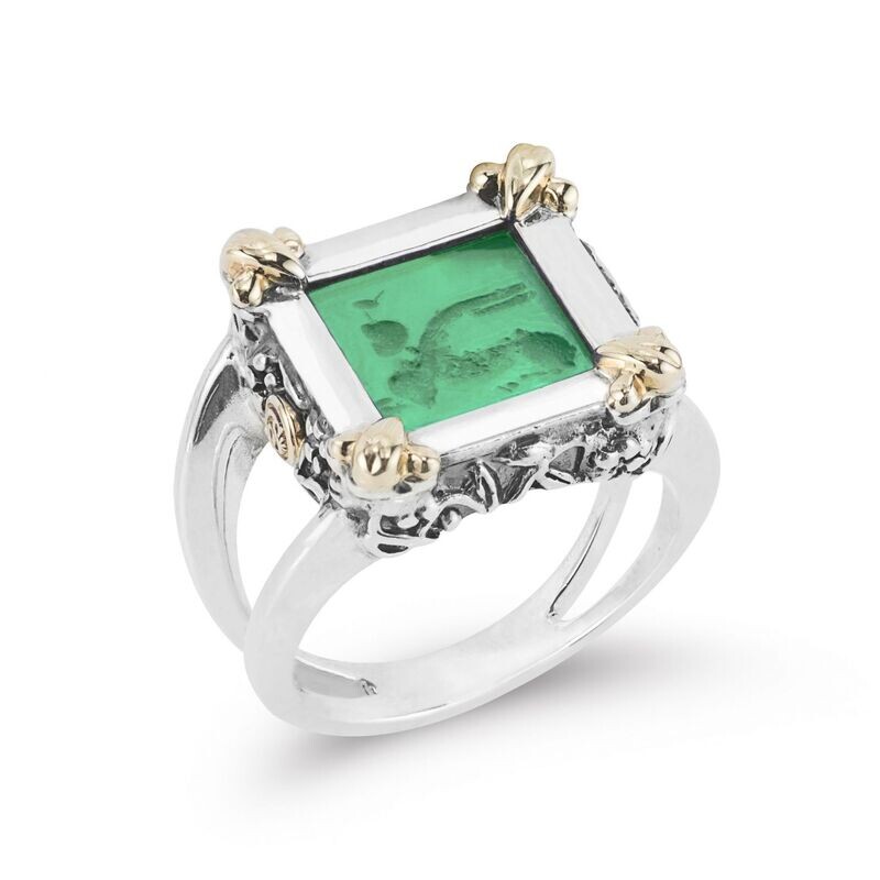 Anello Pasta Vitrea Verde GERARDO SACCO
